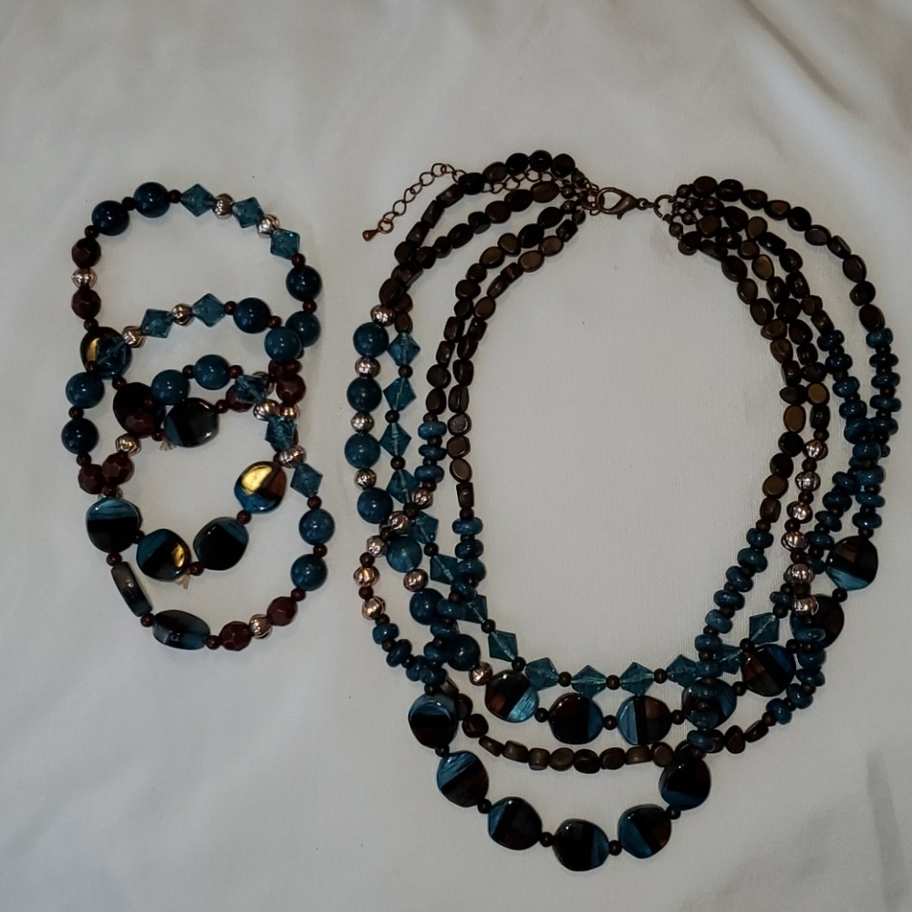 Beaded Necklace and Bracelets